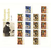#4569 Art of Romare Bearden, Souvenir Sheet of 16