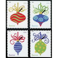 #4571-74 Holiday Baubles, Ashton Potter Printing, Four Singles
