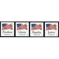 #4637-40 Four Flags, Set of Four Coil Singles, Sennett Die cut 11