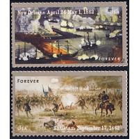 #4664-65 The Civil War 1862, Two Single Stamps