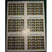 #4694v-97v Major League Baseball All-Stars, Imperforate Un-cut Pane