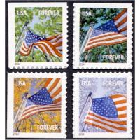 #4782b-85b Flag for All Seasons, Set of 4 Singles from Booklet of 20, 2014