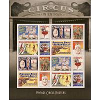 #4898-4905 Circus Posters, Souvenir Sheet of 16