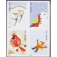 #4937-40 Winter Fun, Set of Four Singles from Convertible Booklet