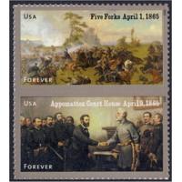 #4981a The Civil War 1865, Vertical Pair