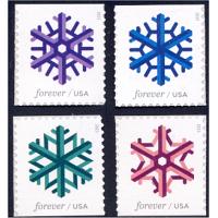 #5031-34 Geometric Snowflakes, Set of Four Singles