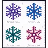#5034a Geometric Snowflakes, Block of Four