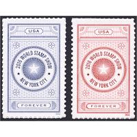 #5062-63 World Stamp Show NY-2016, Two Singles