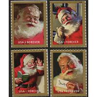 #5332-35 Sparkling Holidays (Coca-Cola Santas), Set of Four Singles