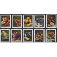 #5484-93 Fruits & Vegetables, Set of Ten Singles