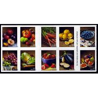 #5493a Fruits & Vegetables, Booklet Block of Ten