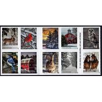 #5541a Winter Scenes, Booklet Block of Ten