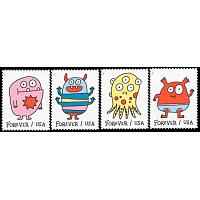 #5636-39 Message Monsters, Set of Four Singles