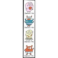 #5639av Message Monsters, Vertical Strip of Four