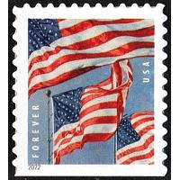 #5659 U.S. Flags, Booklet Stamp, AP, Die Cut 11¼x10¾