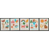 #5803-07 Thinking of You, Set of Five Stamps