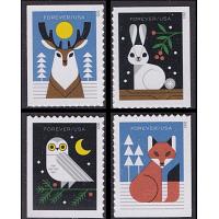 #5822-25  Woodland Animals, Set of Four Singles