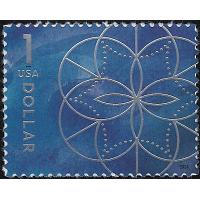 #5853 $1 Floral Geometry Stamp