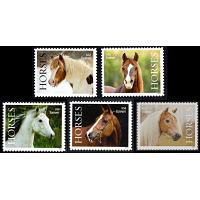 #5891-95 Horses, Set of Five Single Stamps