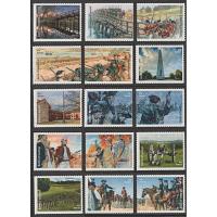 #5977a-77o Battlefields, Set of 15 Singles