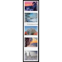 #6042a Winter Landscapes, Booklet Strip of Five