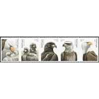 #6086a Bald Eagles, Strip of Five