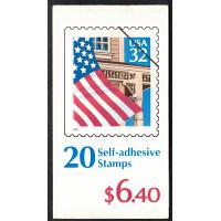 #BK228 Flag Over Porch, Booklet of 20, Self-Adhesive