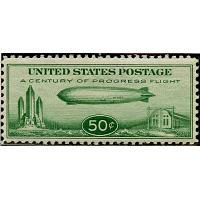 #C18  50¢ Graf Zeppelin, Green, VF NH