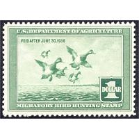 #RW4 Duck Stamp $1 Scaup Duck, VF, LH