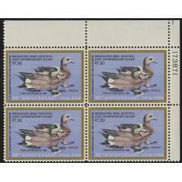 #RW51 1984 Duck Stamp Plate Block, Under Face Value