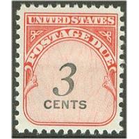 # J91 3¢ Postage Due, Dull Gum