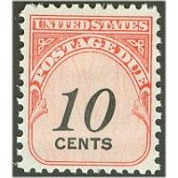 # J97 10¢ Postage Due, Shiny Gum