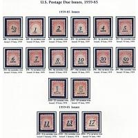 # J88-104 Postage Due, Complete Set of 17