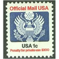 #O127 1¢ Official Mail, Eagle