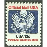 #O129 13¢ Official Mail