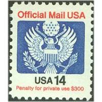 #O129A 14¢ Official Mail