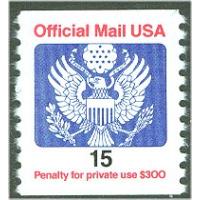 #O138A 15¢ Coil, Official Mail