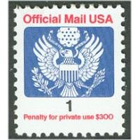 #O143 1¢ Eagle Official Mail