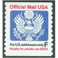 #O144 Official Mail, "F" Rate Coil (29¢)