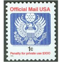 #O154 1¢ Official Mail