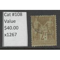 France #108 Used, Catalog Value $40.00