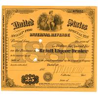 1880 USA Internal Revenue Retail Liquor Dealer Special Tax