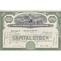 Stock Certificate, Phelps Dodge Corporation