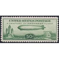 #C18  50¢ Graf Zeppelin, Green, VF NH
