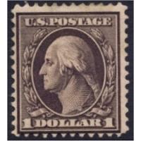 #312 $1 Washington, Violet Brown, Thin