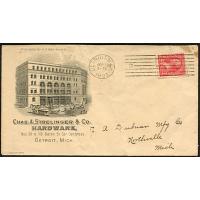 #250 2¢ Washington Type I, Strelinger Hardeware