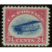 #C3 24¢ Carmine Curtis Jenny, LH