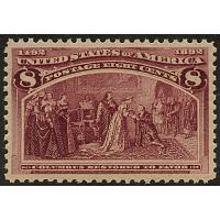 #236 8¢ Columbus Restored to Favor, Magenta, VF NH