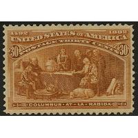 #239 30¢ Columbus at La Rábida, Brown Violet, F-VF NH