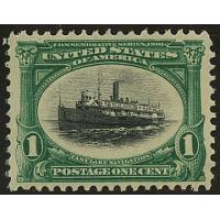 #294 1¢ Steamship "City of Alpena", Green & Black, VF NH